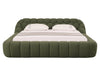 Eastern King Divani Casa Yolonda Modern Green Fabric Bed