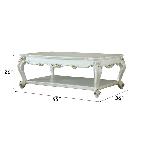 ACME Picardy Antique Pearl Coffee Table Model 83460