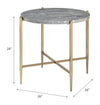 ACME Tainte Engineered Stone Top & Champagne End Table Model 83477
