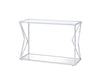 ACME Virtue Clear Glass & Chrome Sofa Table Model 83484