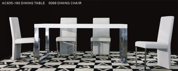 Skyline Modern Extend Able White Dining Table Model VGUNAC803-255