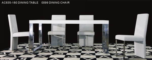 Skyline Modern Extend Able White Dining Table Model VGUNAC803-255