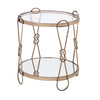 ACME Zekera Champagne & Mirrored End Table Model 83942