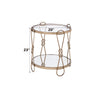 ACME Zekera Champagne & Mirrored End Table Model 83942
