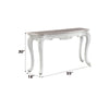 ACME Ciddrenar Natural Marble Top & White Sofa Table Model 84313