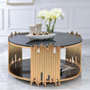 ACME Tanquin Gold & Black Glass Coffee Table Model 84490