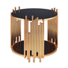 ACME Tanquin Gold & Black Glass End Table Model 84492