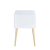 ACME Denvor White & Gold End Table Model 84496