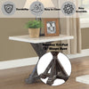 ACME Romina White Natural Marble Top & Weathered Espresso End Table Model 84547