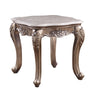 ACME Jayceon Natural Marble Top & Champagne End Table Model 84867