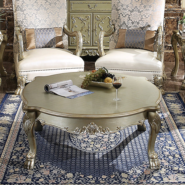 ACME Dresden II Gold Patina & Bone Coffee Table Model 84875