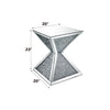 ACME Noralie Mirrored & Faux Diamonds End Table Model 84902