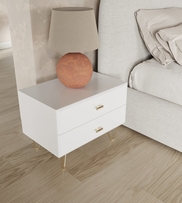Modrest Bryan Modern White Nightstand Model VGMABR-82-WHT-NS