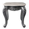ACME Ariadne Natural Marble Top & Platinum End Table Model 85347