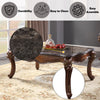ACME Miyeon Natural Marble Top & Cherry Coffee Table Model 85365