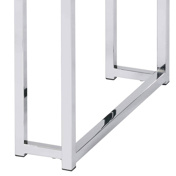 ACME Chafik Natural Oak & Chrome End Table Model 85372