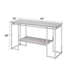 ACME Chafik Natural Oak & Chrome Sofa Table Model 85373