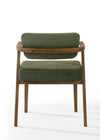 Modrest Sacks Mid Century Modern Green Fabric & Walnut Dining Chair Model VGMA-MI-1288-WAL