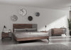 Nova Domus Palermo Italian Modern Faux Concrete & Noce Bodrum 4 Piece Bedroom Set Model VGACPALERMO-WAL-4PC-SET