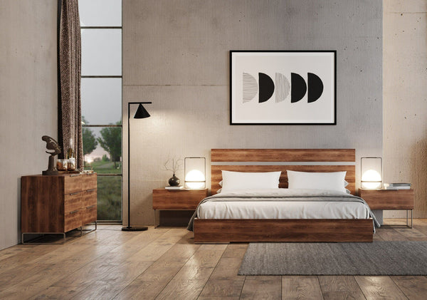 Nova Domus Lorenzo Italian Modern Light Oak 4 Piece Bedroom Set Model VGACLORENZO-4PC-SET