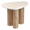 Marlin Modern Marble + Mango Wood Nesting Table Set