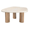 Marlin Modern Marble + Mango Wood Nesting Table Set