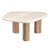 Marlin Modern Marble + Mango Wood Nesting Table Set