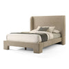 Queen Modrest Emilio Modern Beige Fabric Bed
