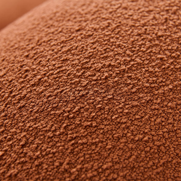 Yolonda Modern Curved Orange Fabric Sofa