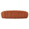 Yolonda Modern Curved Orange Fabric Sofa