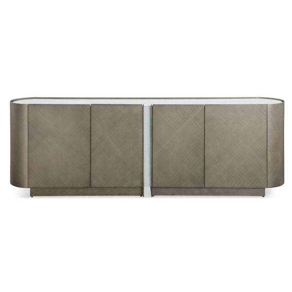 Moorgate Modern Travertine Ceramic + Bronze Buffet