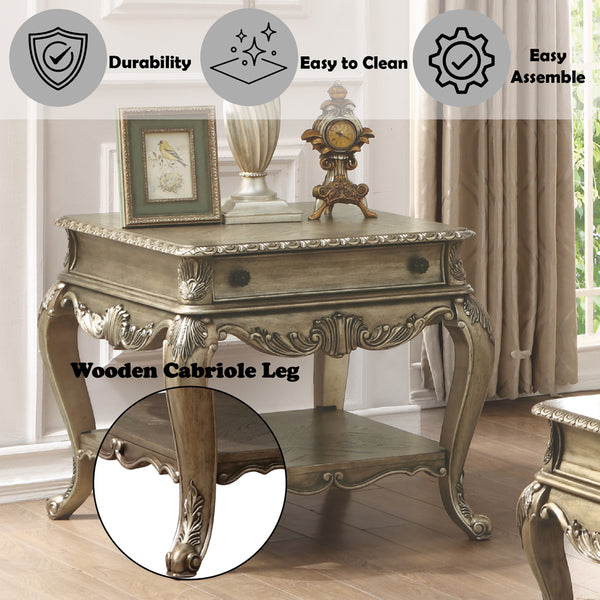 ACME Ragenardus Vintage Oak End Table Model 86032