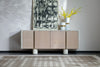 Wolff Modern White Oak + Faux Travertine Buffet
