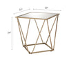 ACME Fogya Mirrored & Champagne Gold End Table Model 86057