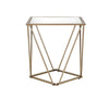 ACME Fogya Mirrored & Champagne Gold End Table Model 86057