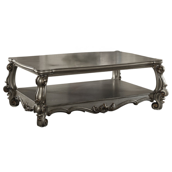 ACME Versailles Antique Platinum Coffee Table Model 86820