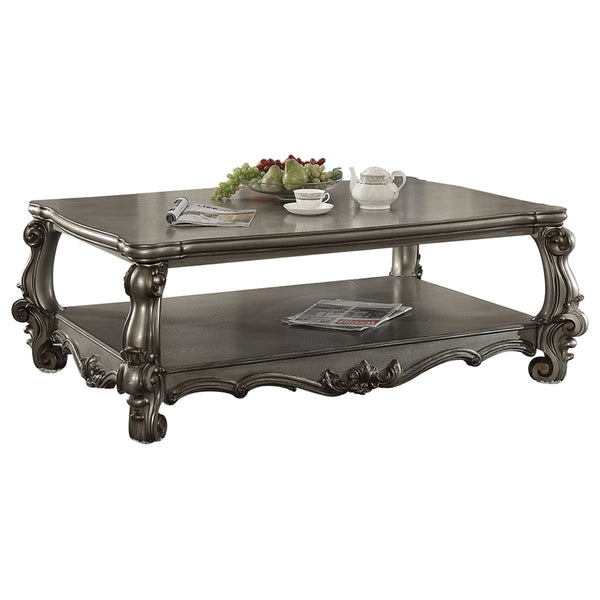 ACME Versailles Antique Platinum Coffee Table Model 86820