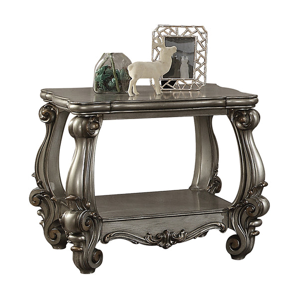 ACME Versailles Antique Platinum End Table Model 86822