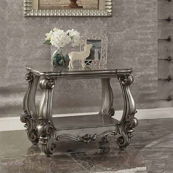 ACME Versailles Antique Platinum End Table Model 86822