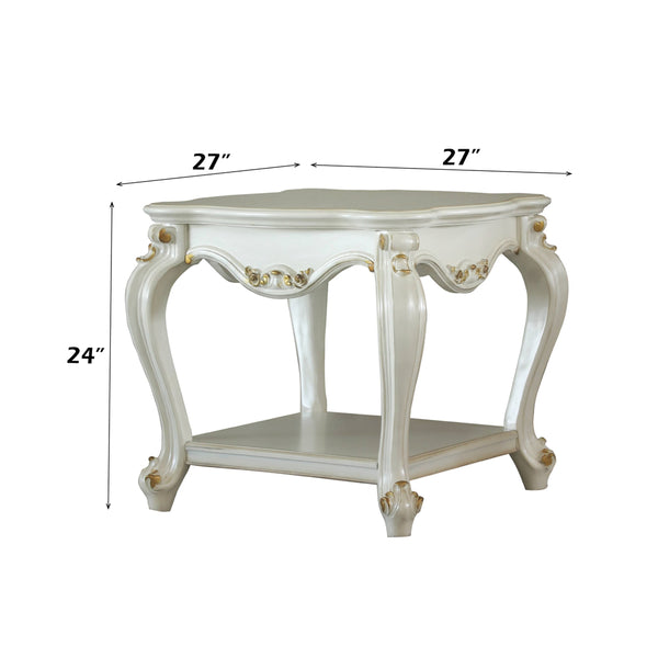 ACME Picardy Antique Pearl End Table Model 86882
