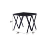 ACME Magenta Black & Glass End Table Model 87156