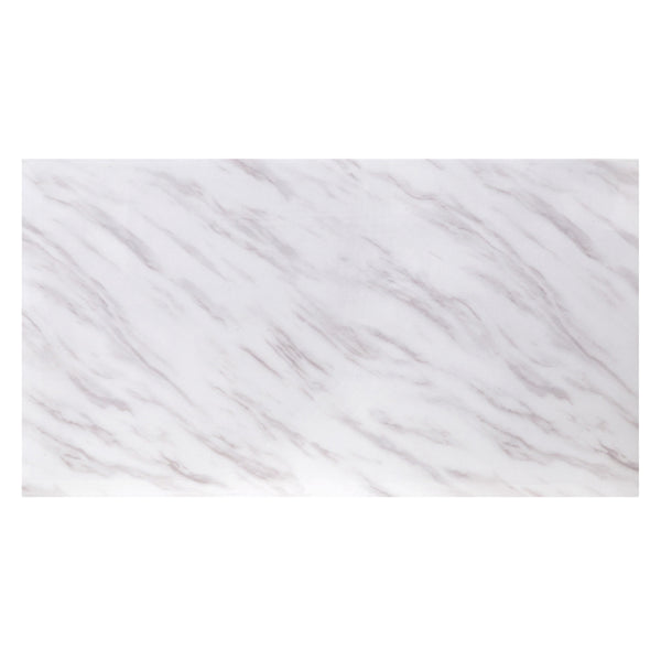 ACME Zander White Engineered Marble & Mirrored Silver Coffee Table Model 87355