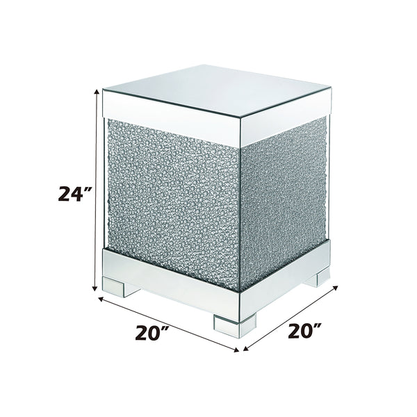 ACME Mallika Faux Round Crystals End Table Model 87912