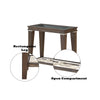 ACME Peregrine Walnut & Glass Accent Table Model 87993