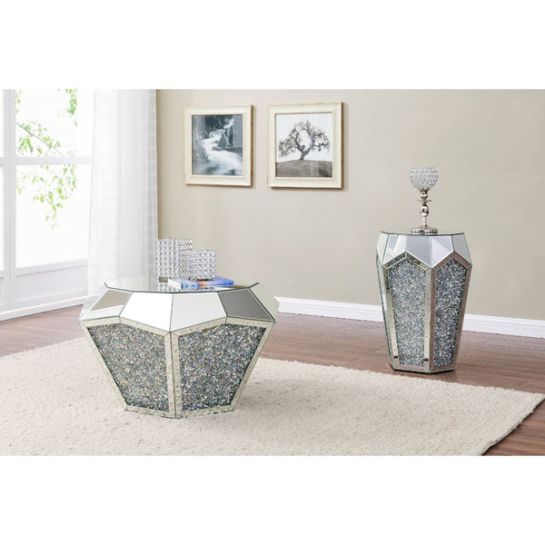 ACME Noralie Mirrored & Faux Diamonds Coffee Table Model 88005