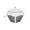 ACME Noralie Mirrored & Faux Diamonds Coffee Table Model 88005