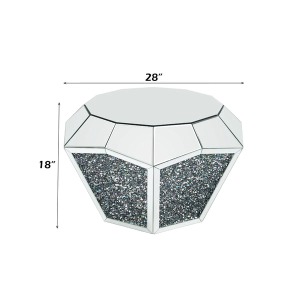 ACME Noralie Mirrored & Faux Diamonds Coffee Table Model 88005