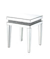 ACME Lotus Mirrored Faux Ice Cube Crystals End Table Model 88052