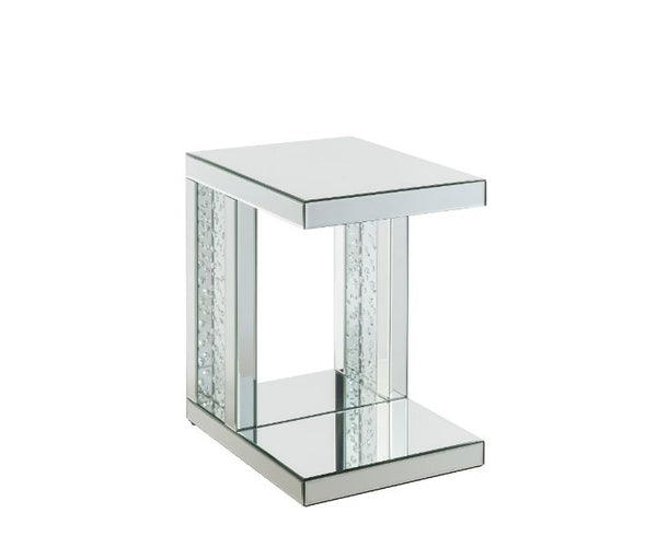 ACME Nysa Mirrored & Faux Crystals Inlay Accent Table Model 88067