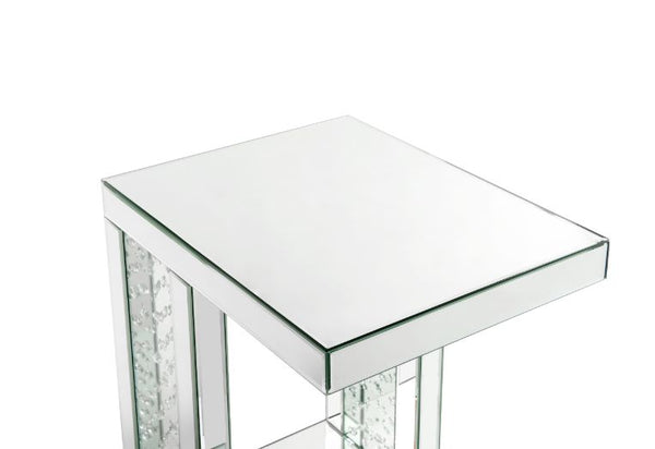 ACME Nysa Mirrored & Faux Crystals Inlay Accent Table Model 88067